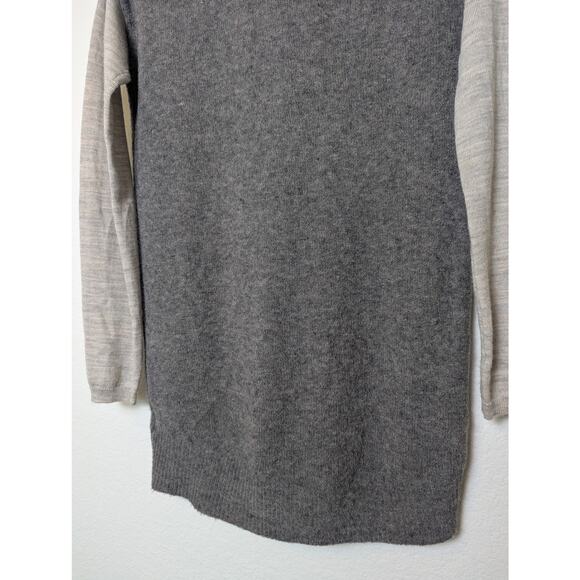 Anthropologie Moth Boucle Alpaca Wool Grey V Neck Pullover Sweater Size XS Hygge - Picture 10 of 12